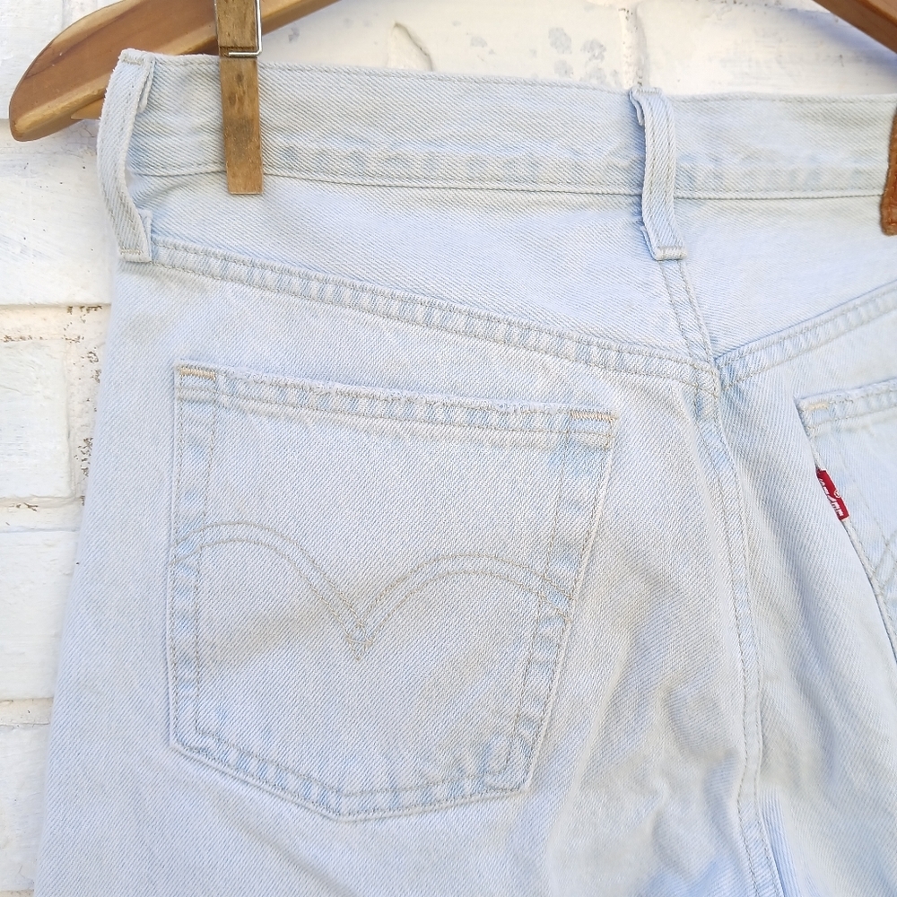 Levi's 501 S Premium Skinny Jeans Lightwash Distressed - Picture 7 of 10